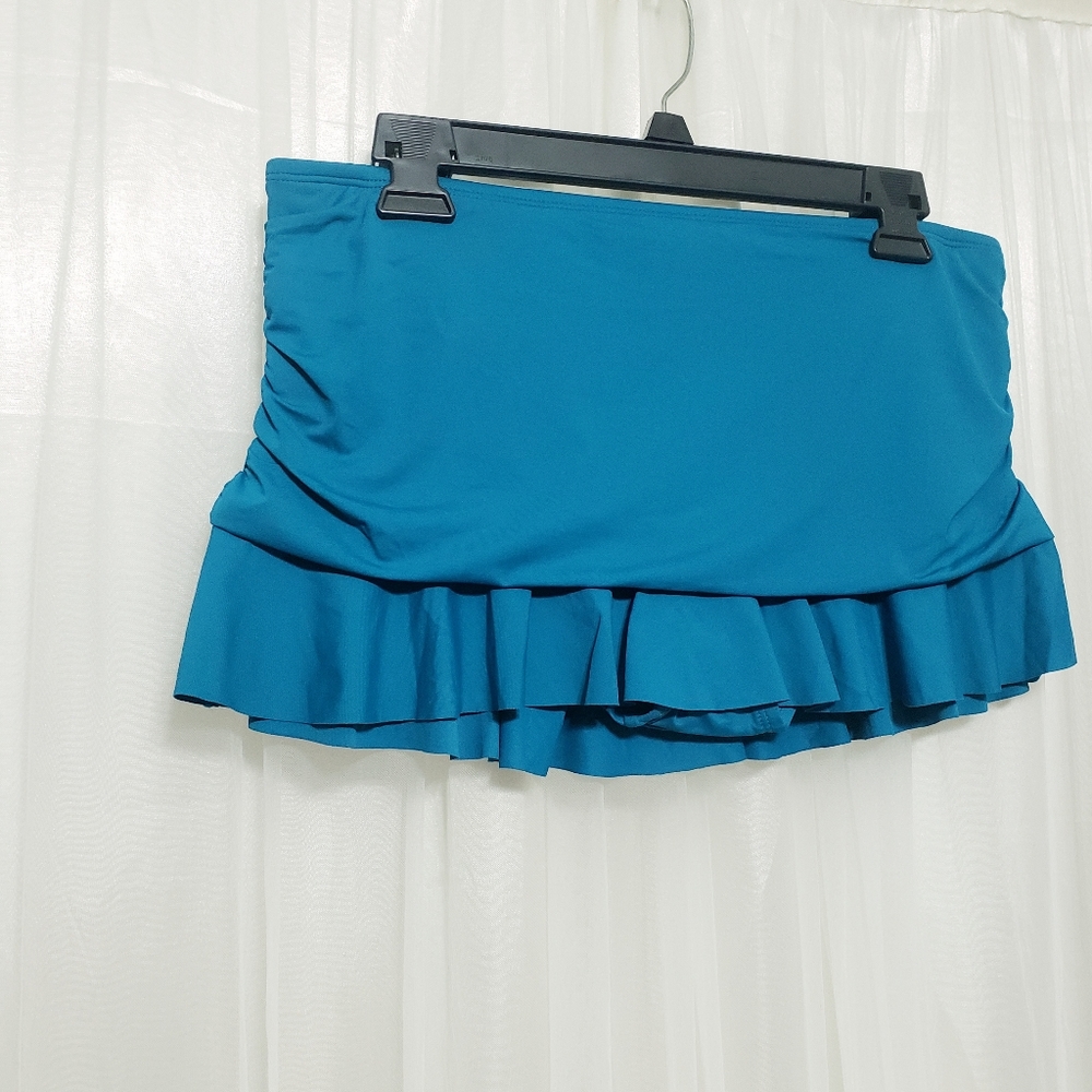 Sz 10 La Blanca Island Goddess Ruffle Swim Skirt - Picture 5 of 16